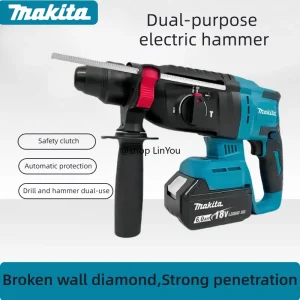 Makita 26MM Cordless Hammer Brushless Electric Hammer 18V Lithium Battery Wireless Drills Makita 18v Power Tools ﻿Original