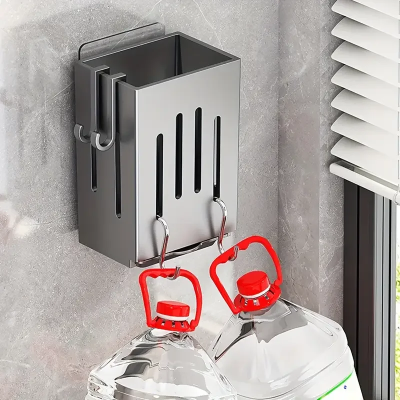 1pc/2pcs Wall-mounted Chopstick Holder Household Kitchen Sink Tableware Storage Rack Punch-free Drain with Water Tray with Hook - Image 6