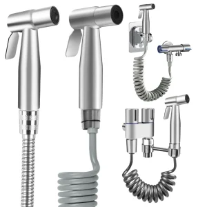 Handheld Bidet Douche Shower Spray for Toilet Personal Hygiene Stainless Steel Bidet Sprayer Kit Bathroom Washer Shower Head