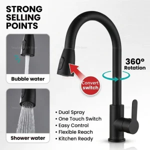 2026New Modern Stainless Steel 360° Rotating Telescopic Faucet Stainles Steel Is More Durable Kitchen Sink Bathroom Basin Faucet