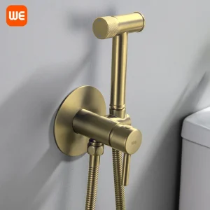 WE Wall Mounted Concealed Hot & Cold Bidet Sprayer Set Solid Brass Bathroom Toilet Hygiene Spray Gun Washer Shattaf Sprayer
