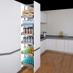 【Breeins】Tall and Narrow 6-Tier Metal Kitchen Pull-out Kitchen Cabinet Basket Shelf