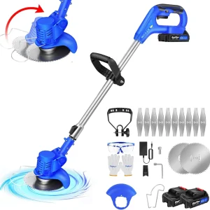 21V Grass Trimmer Electric Cordless Strimmer with Battery,Lawn Mower,Pruning Cutter Garden Tools,Telescopic Lightweight Weed Hed